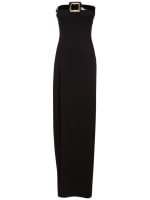 TOM FORD V-neck side-slit maxi dress - Black