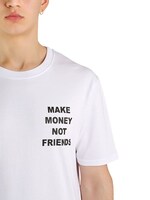 Make Money Not Friends T Shirt In Jersey Di Cotone Bianco Luisaviaroma - 