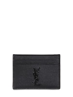 SAINT LAURENT Logo-Appliquéd Full-Grain Leather Cardholder for Men