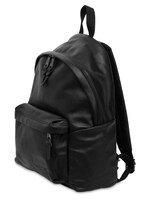 eastpak leather backpack