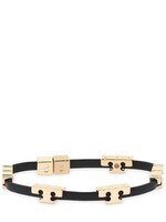 Tory Burch - Serif-t single wrap leather bracelet - | Luisaviaroma