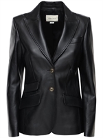 gucci leather blazer