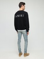 amiri 15cm patchwork cotton denim jeans