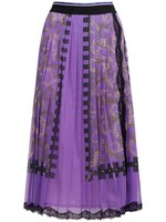 pleated maxi skirt fuchsia