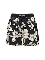 tom ford floral silk shorts