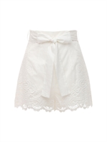 Lulu scalloped cotton shorts 
