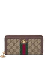 Darmen verband achterlijk persoon Gucci - Ophidia gg supreme zip around wallet - Taupe | Luisaviaroma