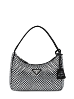 Prada - Crystal \u0026 satin top handle bag - | Luisaviaroma