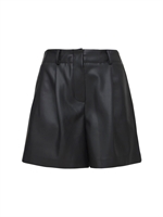 Manon pleated faux leather shorts 