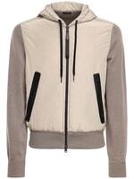 Tom Ford - Hooded nylon & wool knit jacket - | Luisaviaroma