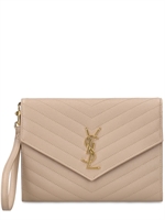 Saint Laurent Rive Gauche Zippered Pouch In Bias Canvas Borse