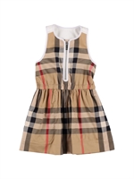 Burberry - Scarpine Bianche Con Motivo Check - annameglio.com shop online