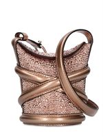 Alexander McQueen - Pochette the curve in pelle - Oro Rosa | Luisaviaroma