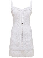 Poplin embroidered mini dress - Dolce & Gabbana - Women