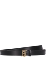 TB Leather Belt in Black - Burberry