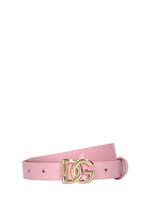 Luisaviaroma Girls Accessories Belts 2.5cm Logo Leather Belt 