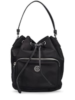 Tory Burch Virginia Recycled Nylon Bucket Bag Black