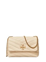 Tory Burch Kira Flap Small Leather Shoulder Bag in Metallic