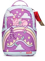 Printed gold canvas backpack - SPRAYGROUND - Girls | Luisaviaroma