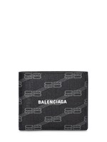 balenciaga logo print wallet