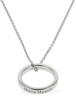 Logo engraved ring charm necklace - Maison Margiela - Women