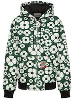 Cotton canvas print zip up hooded jacket - Marni - Women