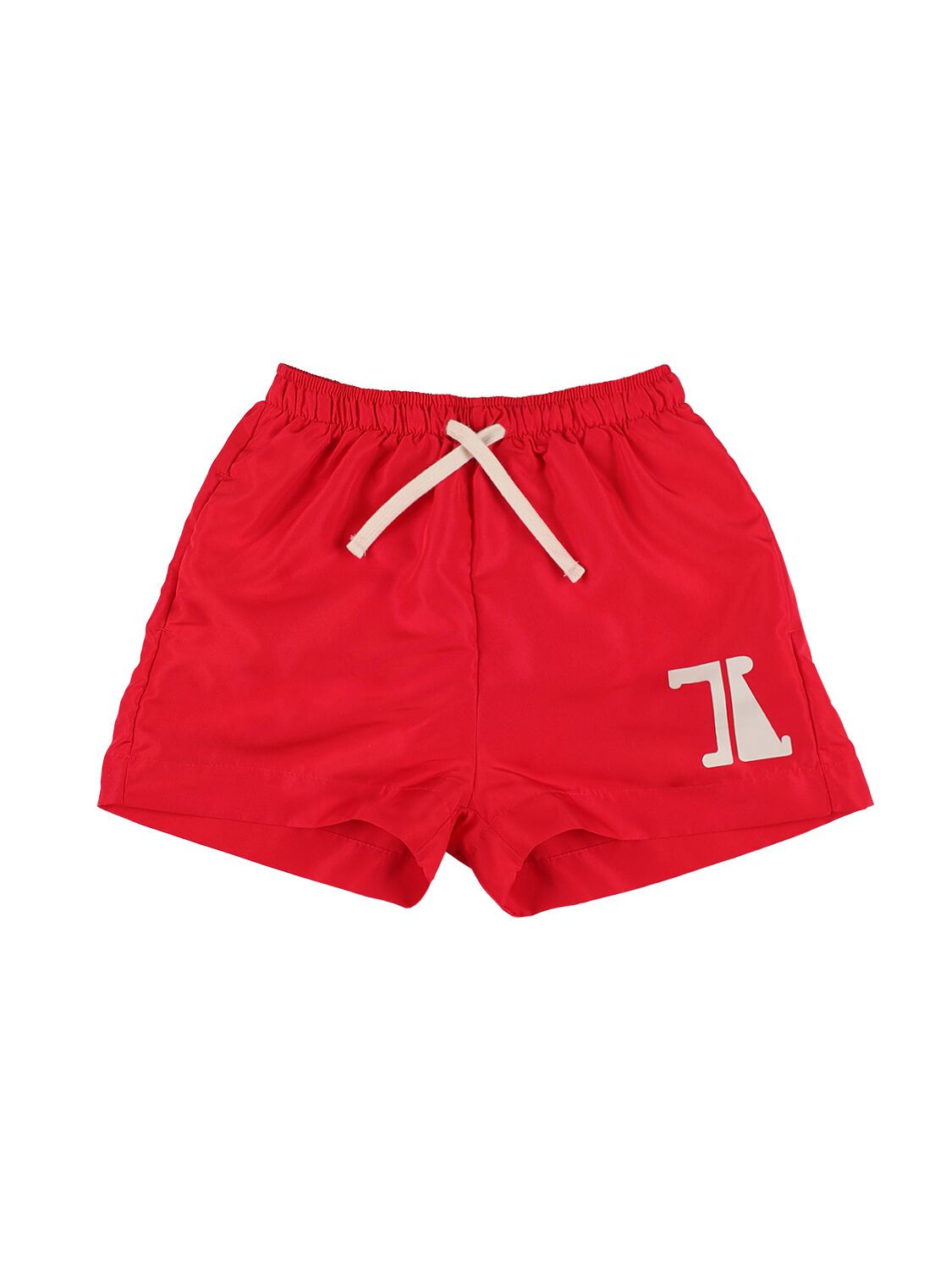 The Animals Observatory Logo Print Nylon Swim Shorts In Red