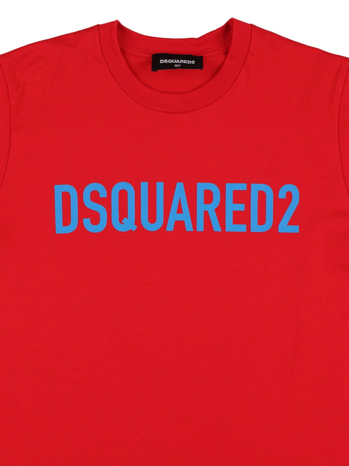 Shop Dsquared2 Cotton Jersey T-shirt W/ Logo In Red