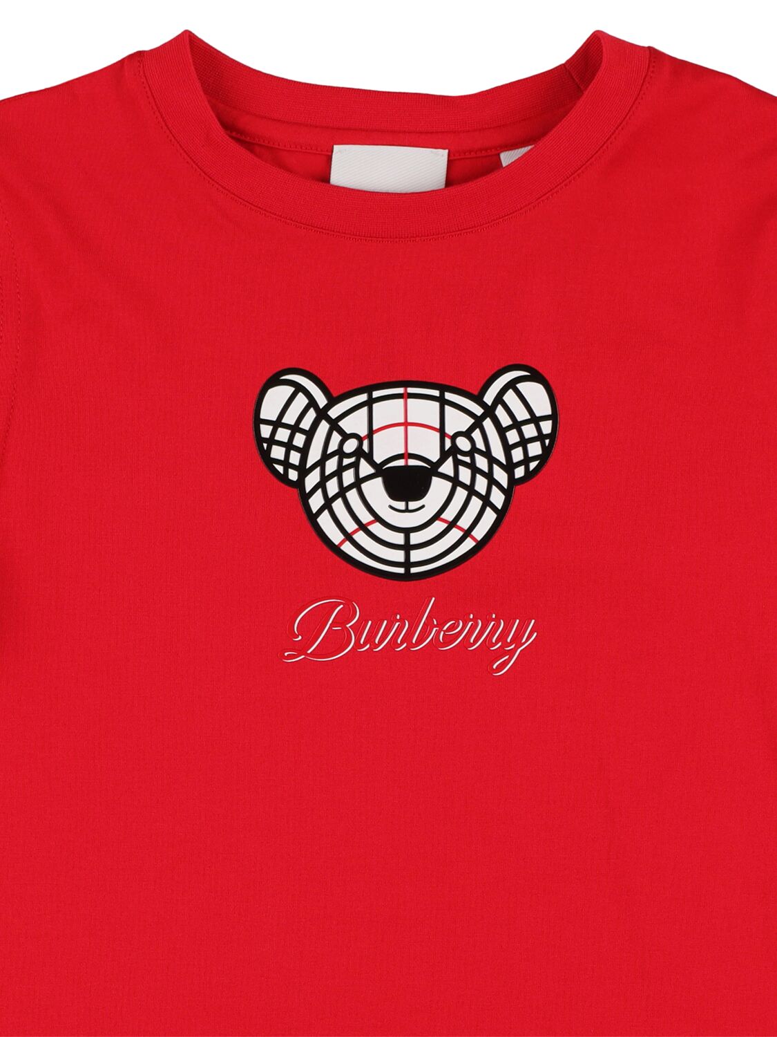 Burberry Kids' Thomas Bear Embroidered Cotton Jersey Sweatshirt In Nero