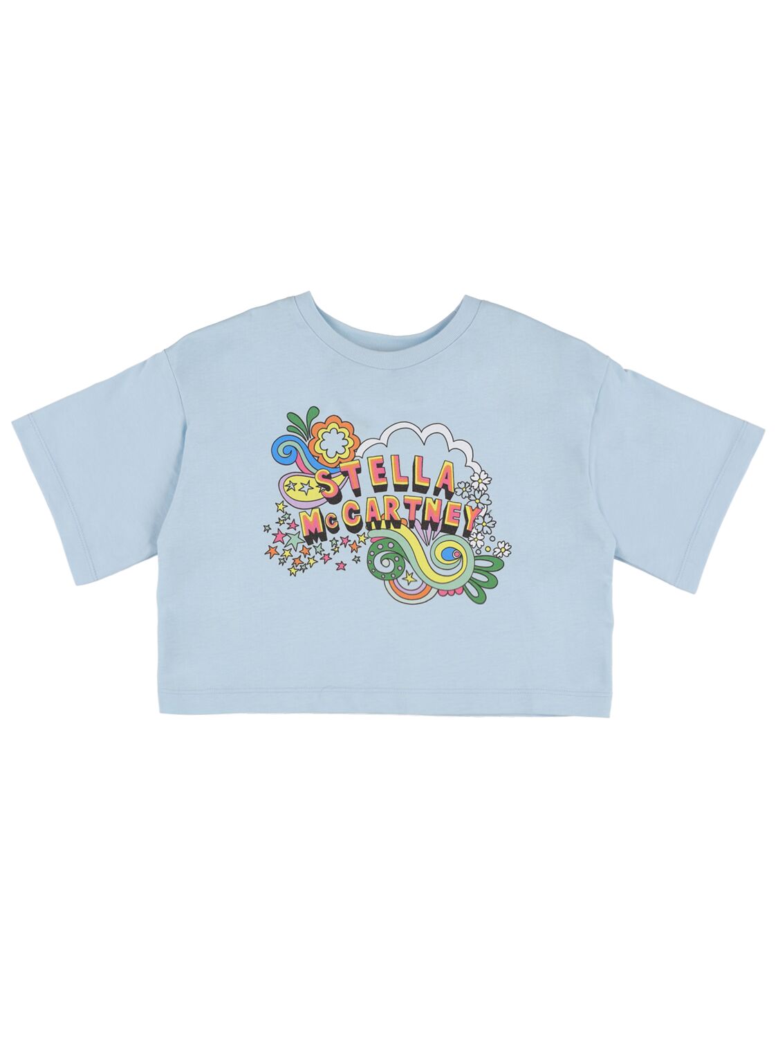 Logo Print Organic Jersey Crop T-shirt – KIDS-GIRLS > CLOTHING > T-SHIRTS & TANKS