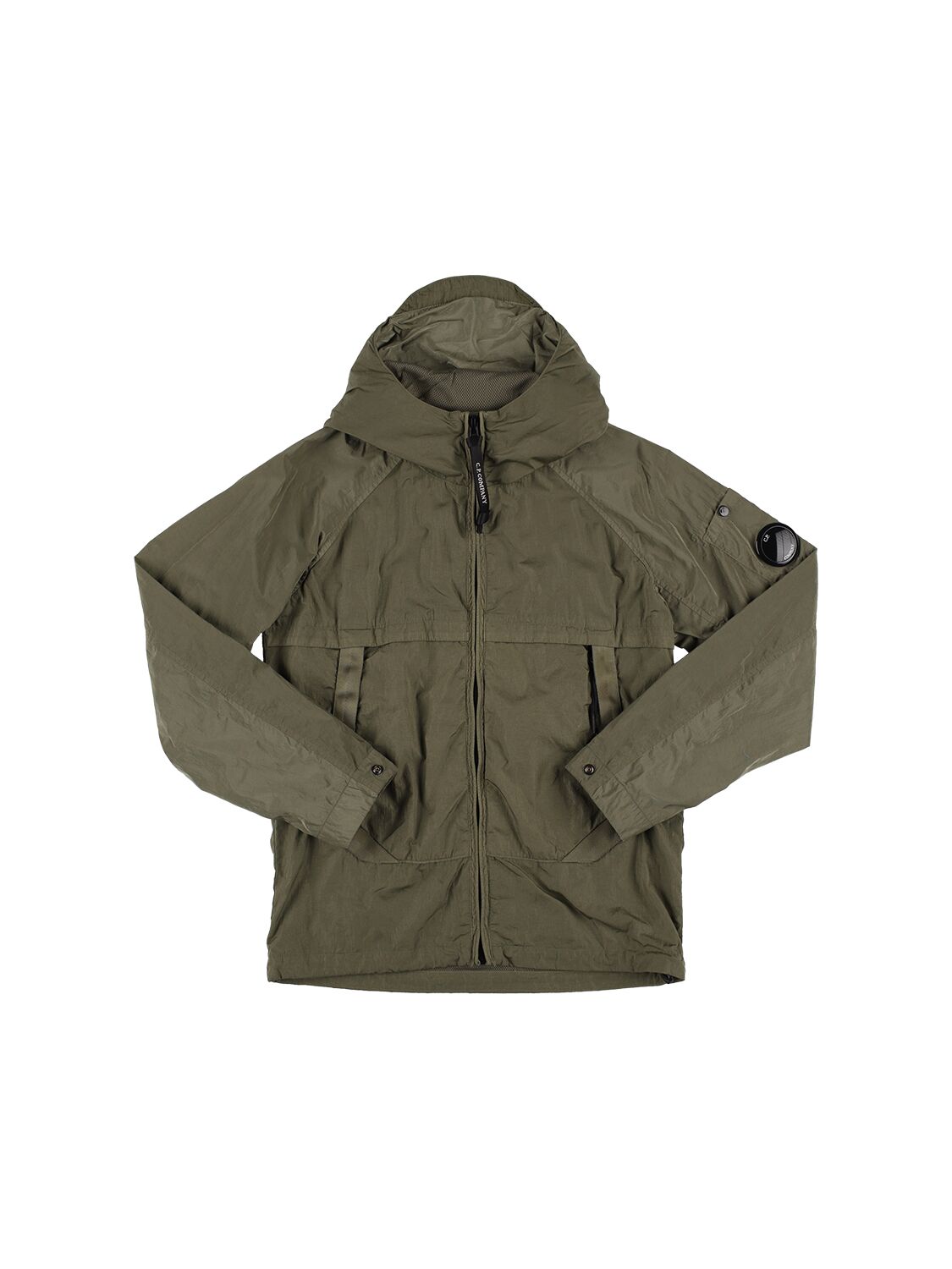 C.p. Company Kids' Recycled Nylon Jacket In Military Green