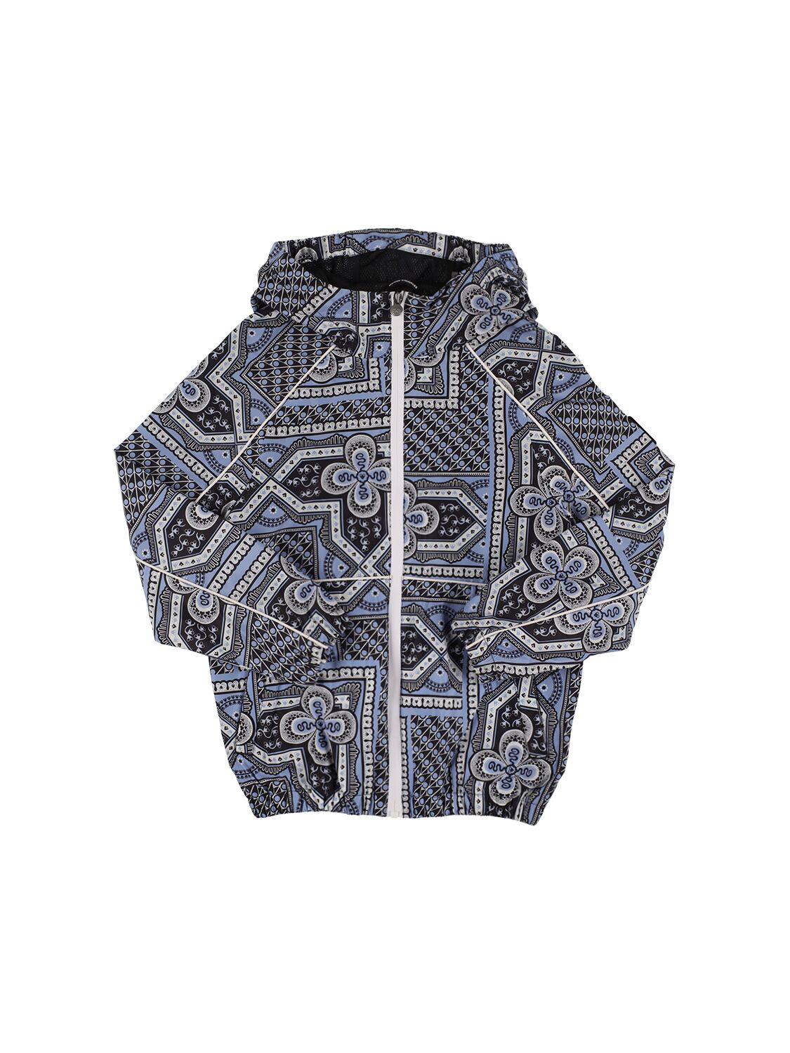 Moose Knuckles Babies' Bandana Print Nylon Windbreaker In Multicolor