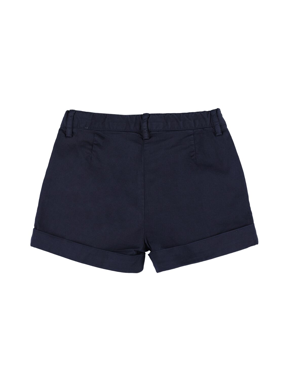 Baby Shorts Blue Macrocannage Cotton Gabardine