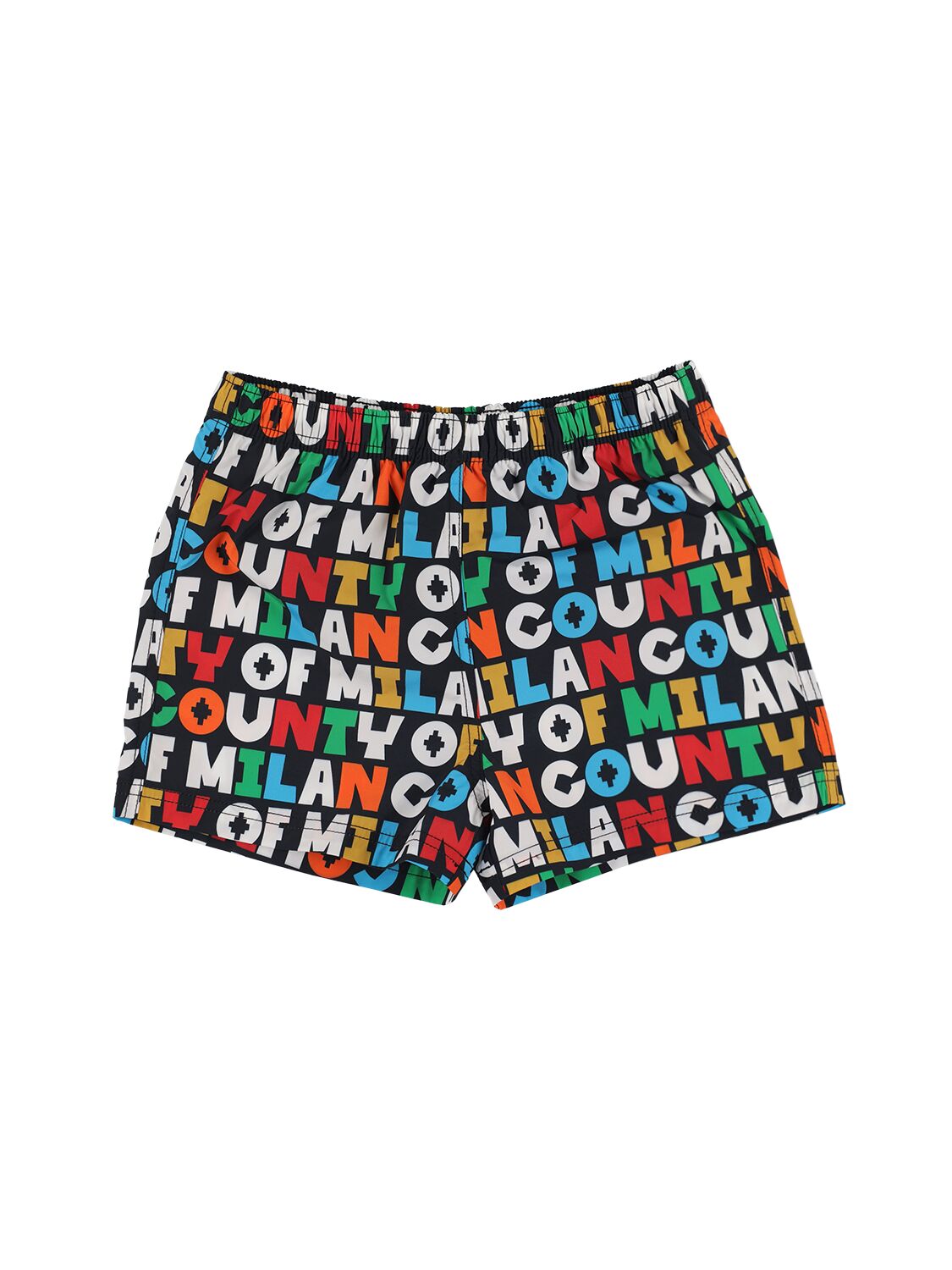 Marcelo Burlon County Of Milan Kids' Wings Printed Nylon Swim Shorts In Multicolor
