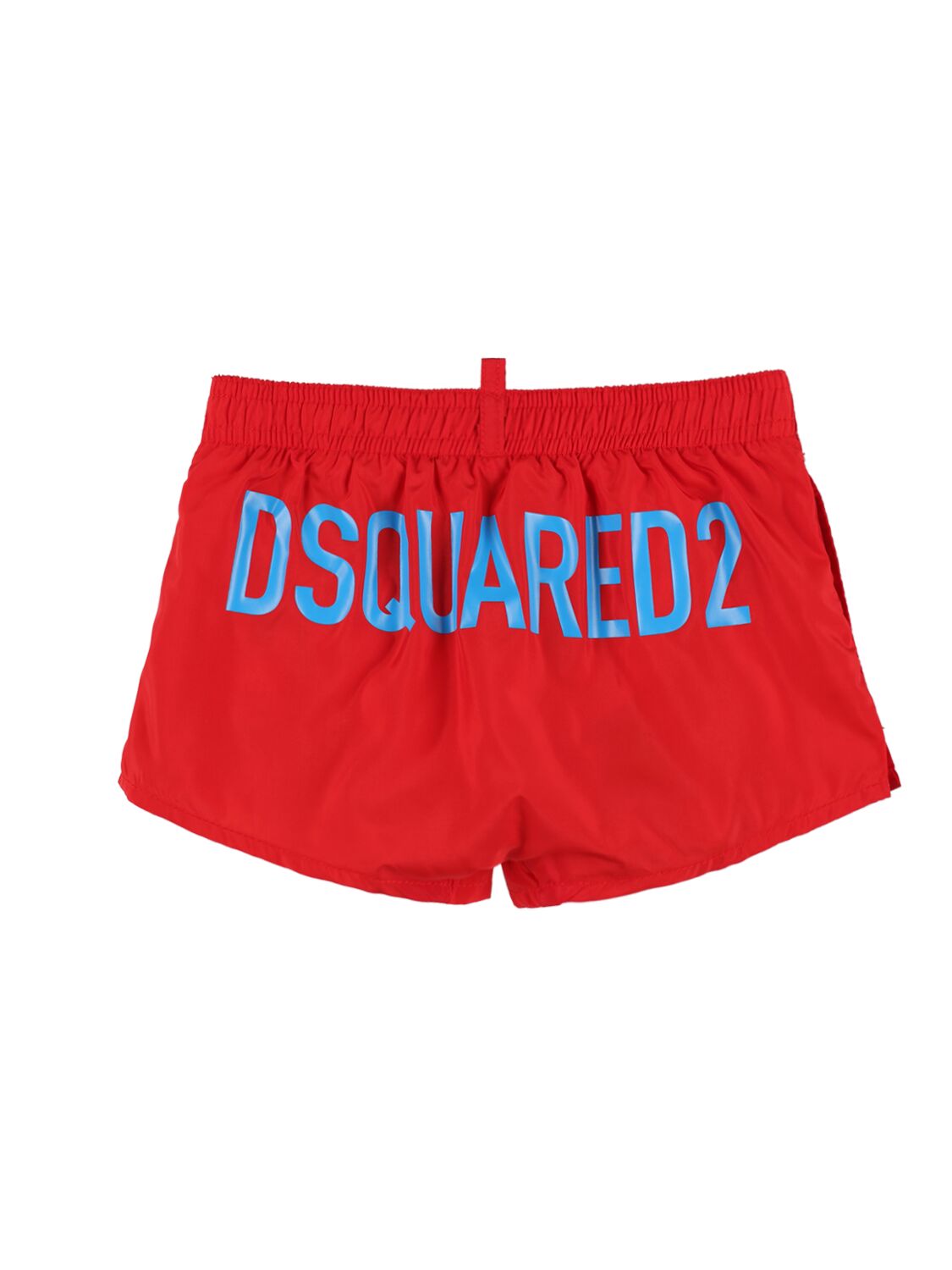 Shop Dsquared2 Logo Print Nylon Swim Shorts In Red