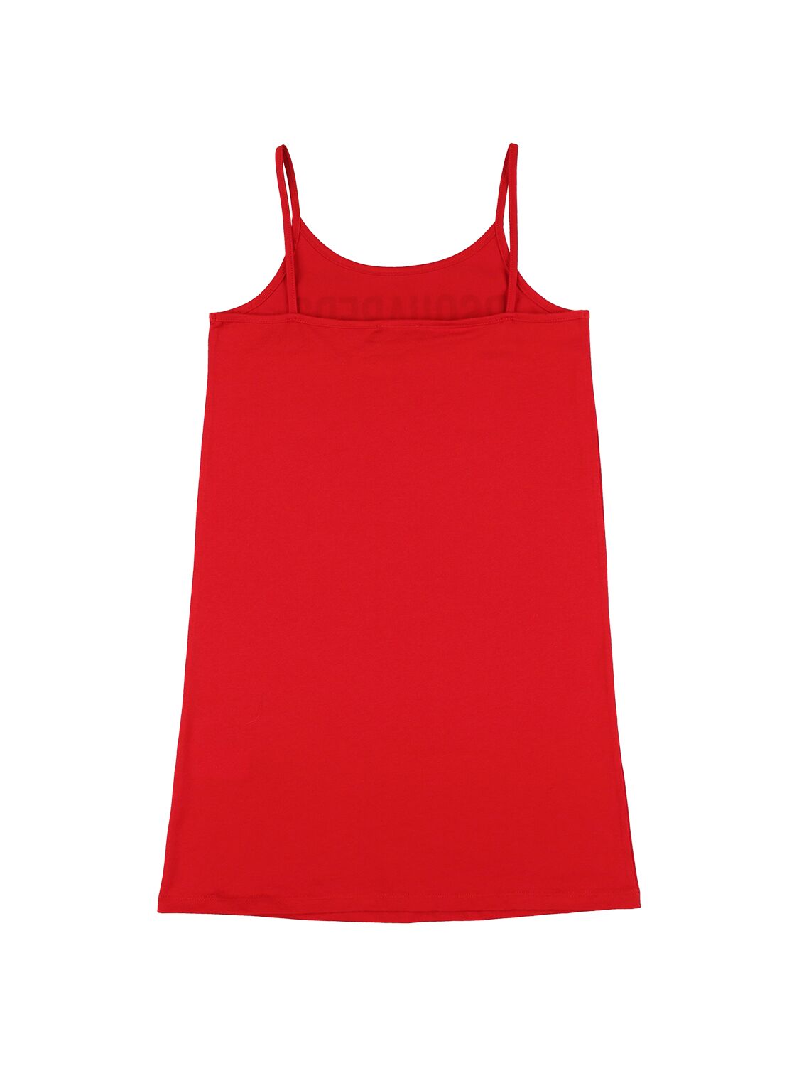 Shop Dsquared2 Logo Print Cotton Jersey Tank Dress In Red