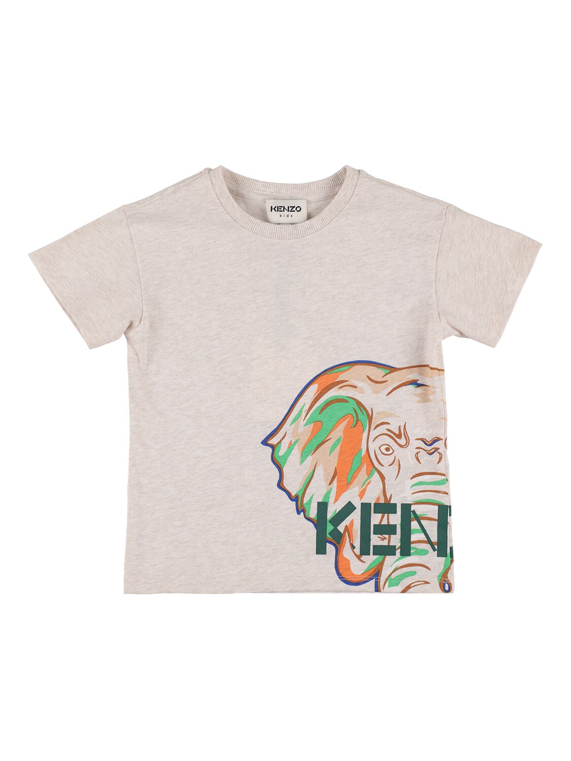 Printed Elephant Cotton Jersey T-shirt – KIDS-BOYS > CLOTHING > T-SHIRTS