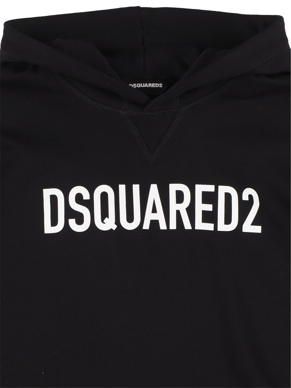 Shop Dsquared2 Cotton Sweatshirt Hoodie W/ Logo In Black
