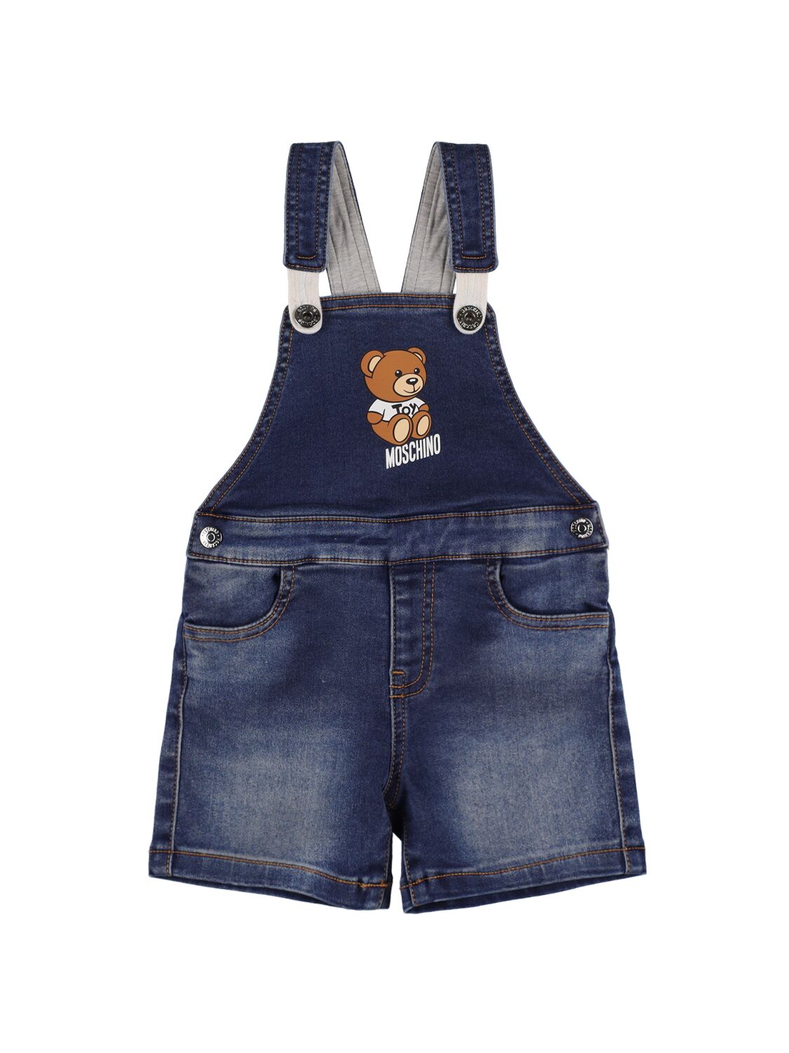 Washed & Printed Denim Overalls