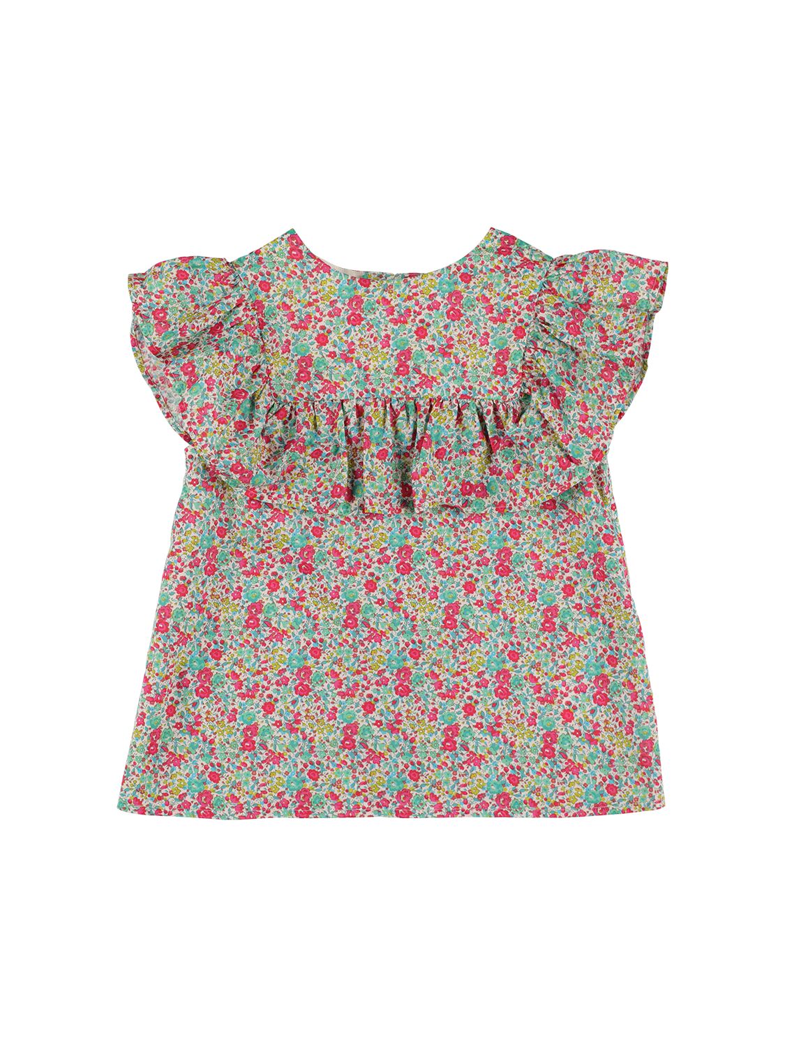 Bonpoint Floral-print Ruffled Blouse In Multicolor