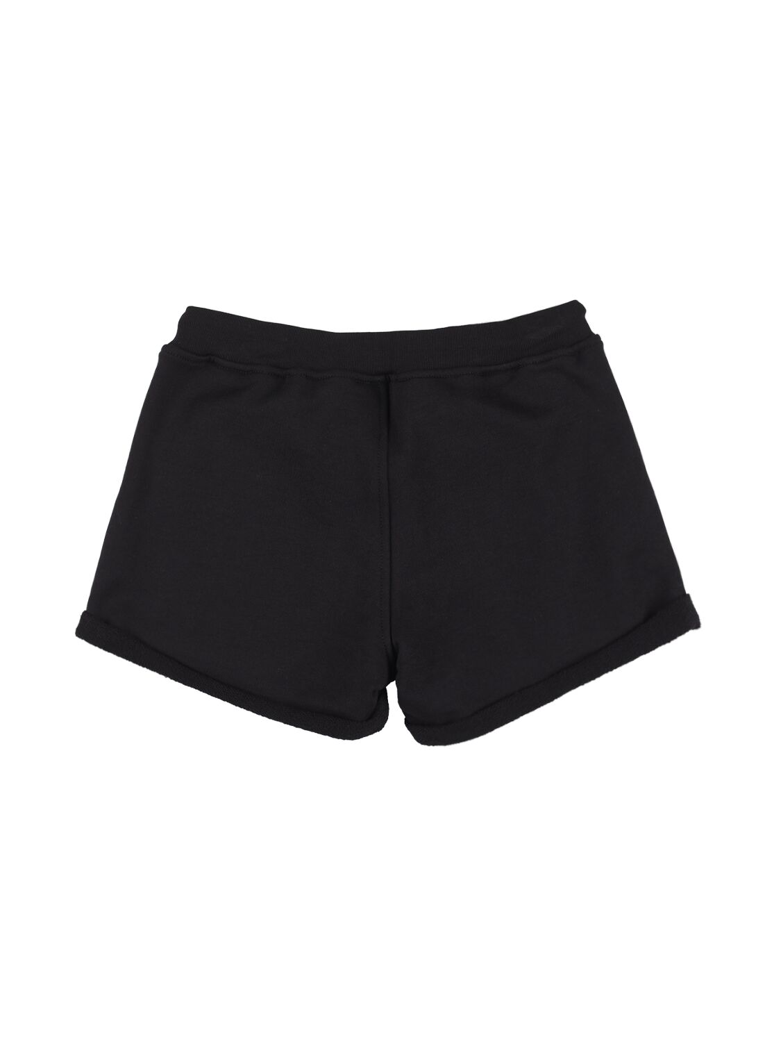 Shop Dsquared2 Logo Print Cotton Sweat Shorts In Black