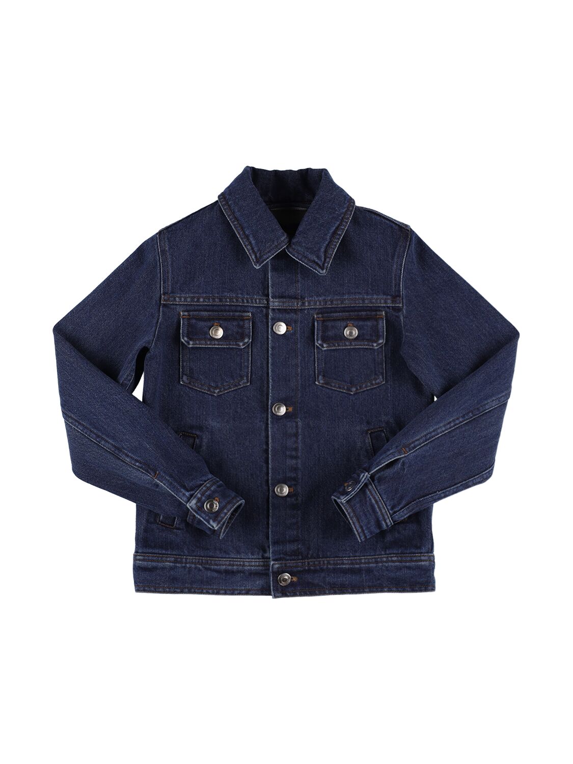 Loro Piana Kids' Washed Cotton & Cashmere Denim Jacket