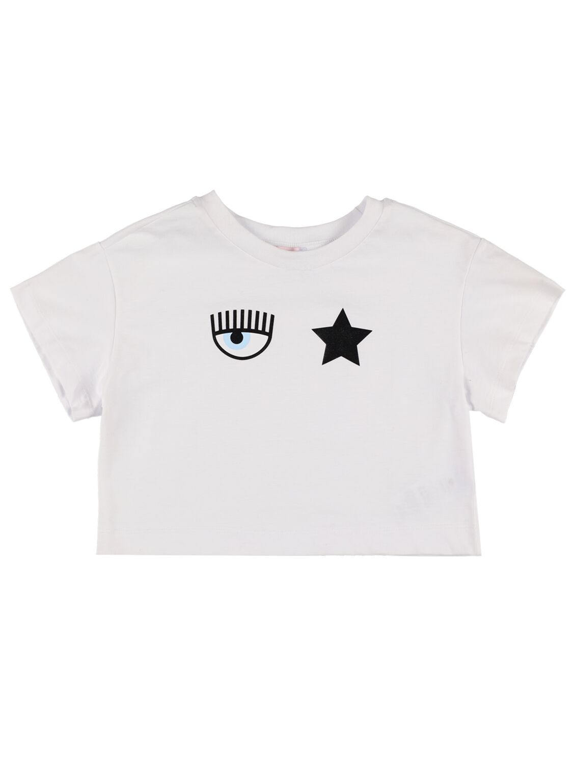 Eye & Star Cropped Cotton Jersey T-shirt
