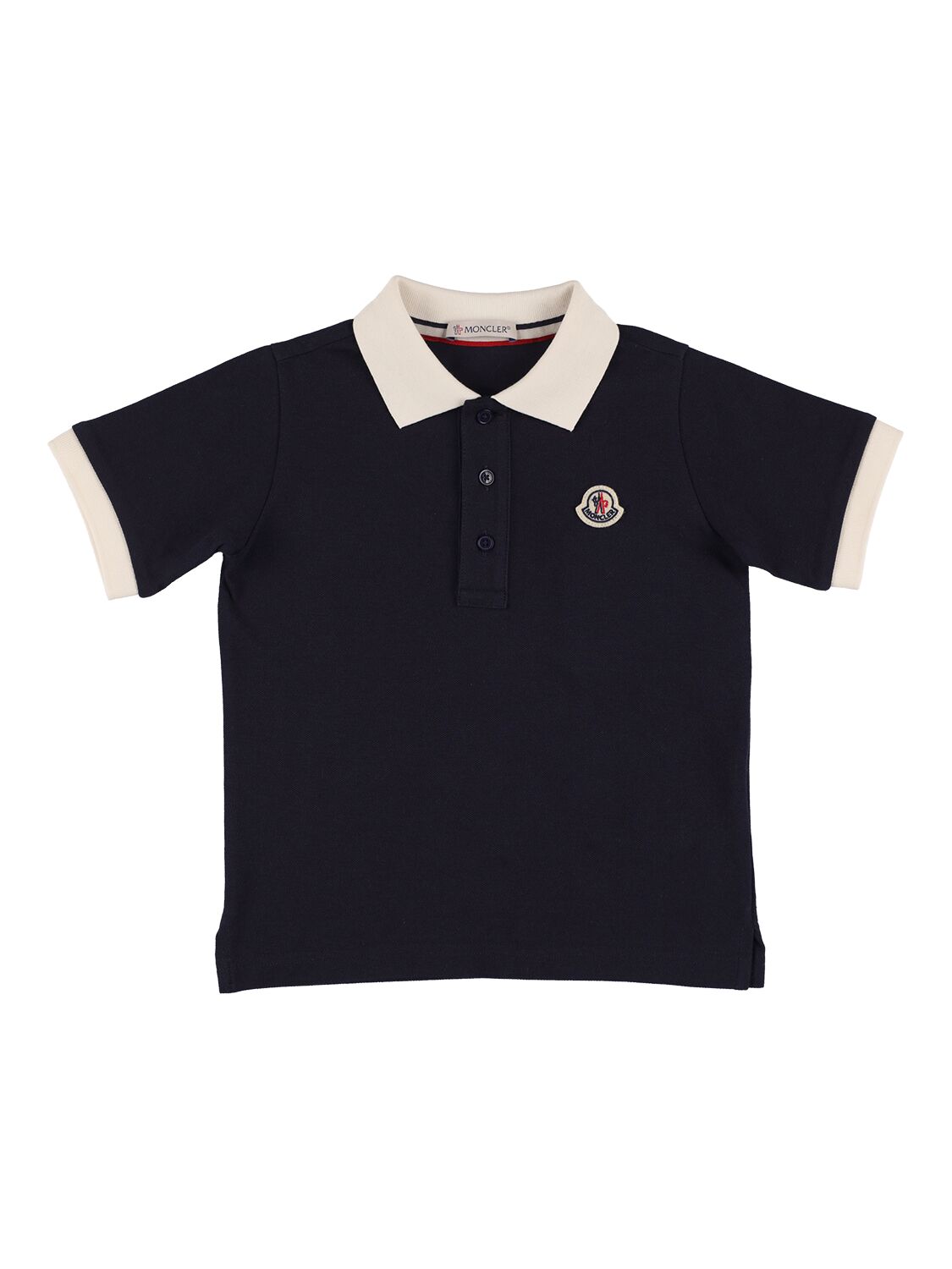 Piqué Cotton Polo Shirt W/ Logo Patch – KIDS-BOYS > CLOTHING > POLO SHIRTS