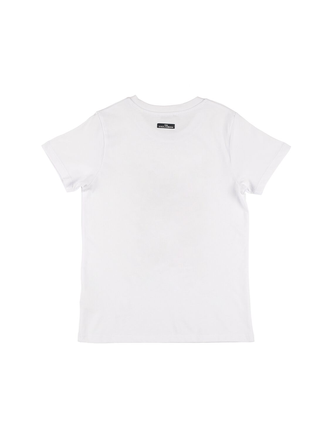Shop Dolce & Gabbana Printed Cotton T-shirt W/logo In White