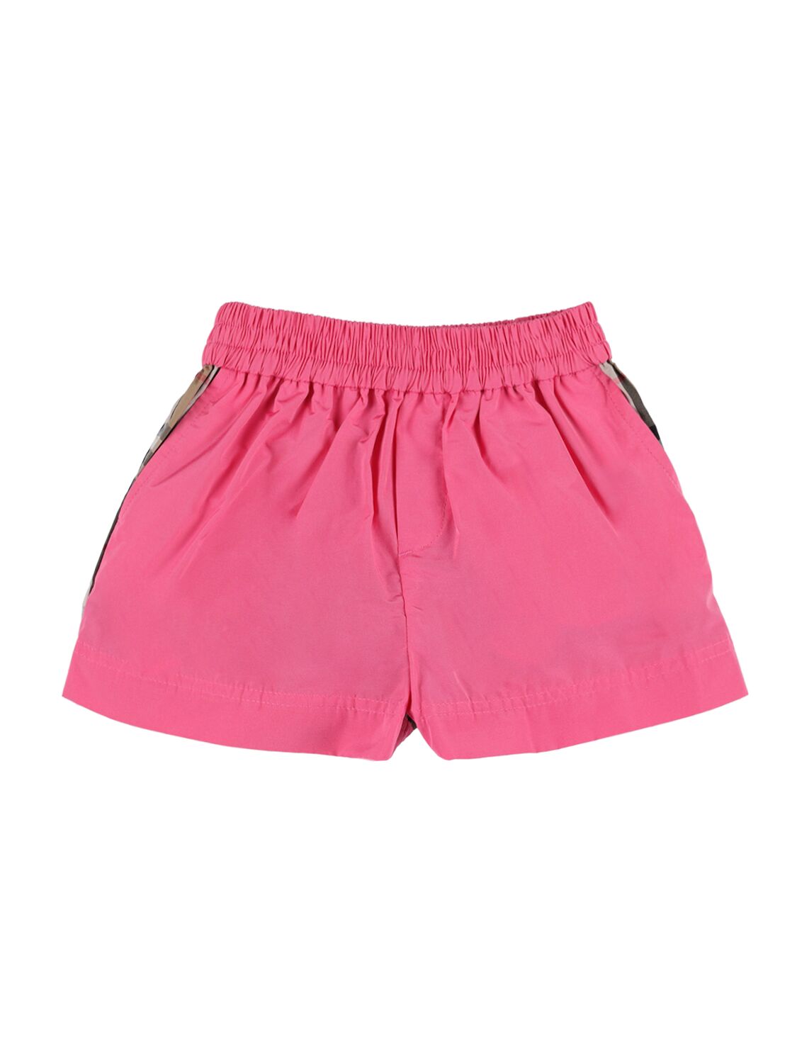 Cotton Blend Shorts W/ Check Inserts – KIDS-GIRLS > CLOTHING > SHORTS