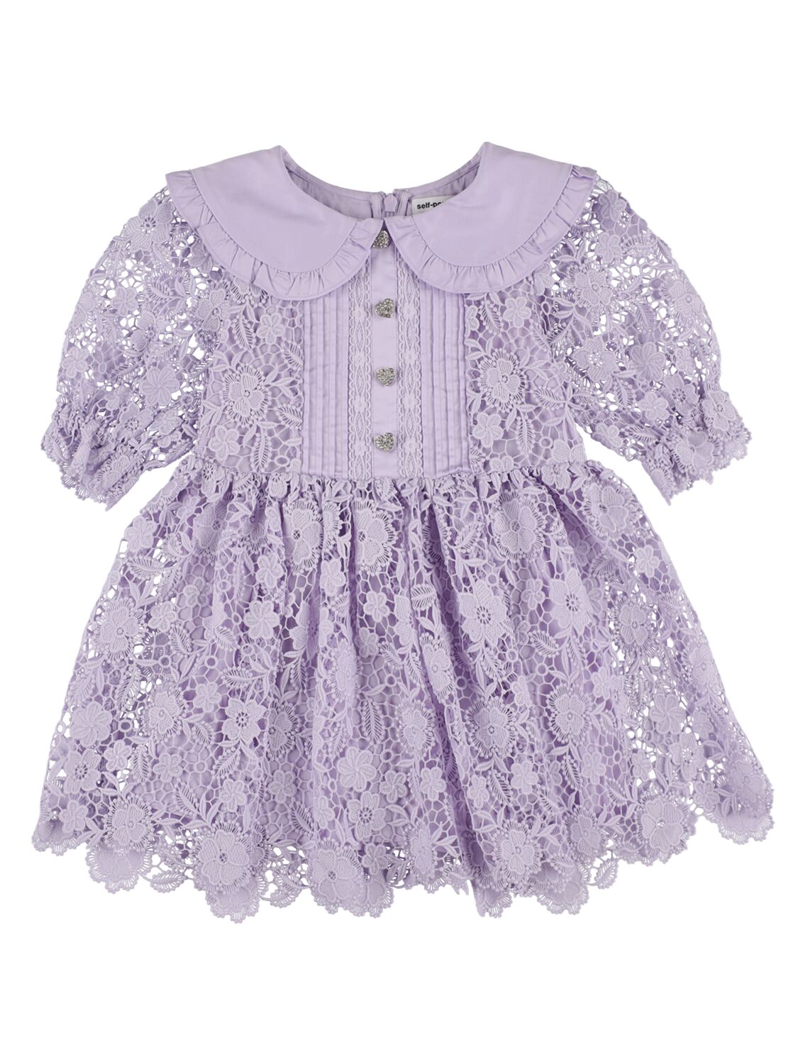 Embroidered Lace Mini Dress W/ Collar – KIDS-GIRLS > CLOTHING > DRESSES
