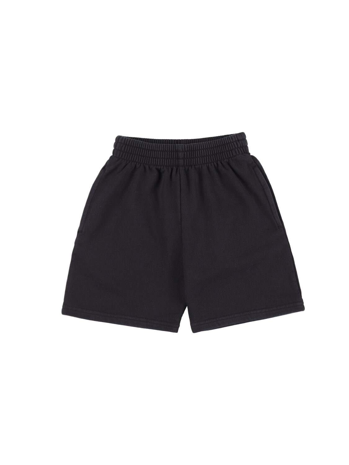 Shop Balenciaga Cotton Shorts In Washed Black