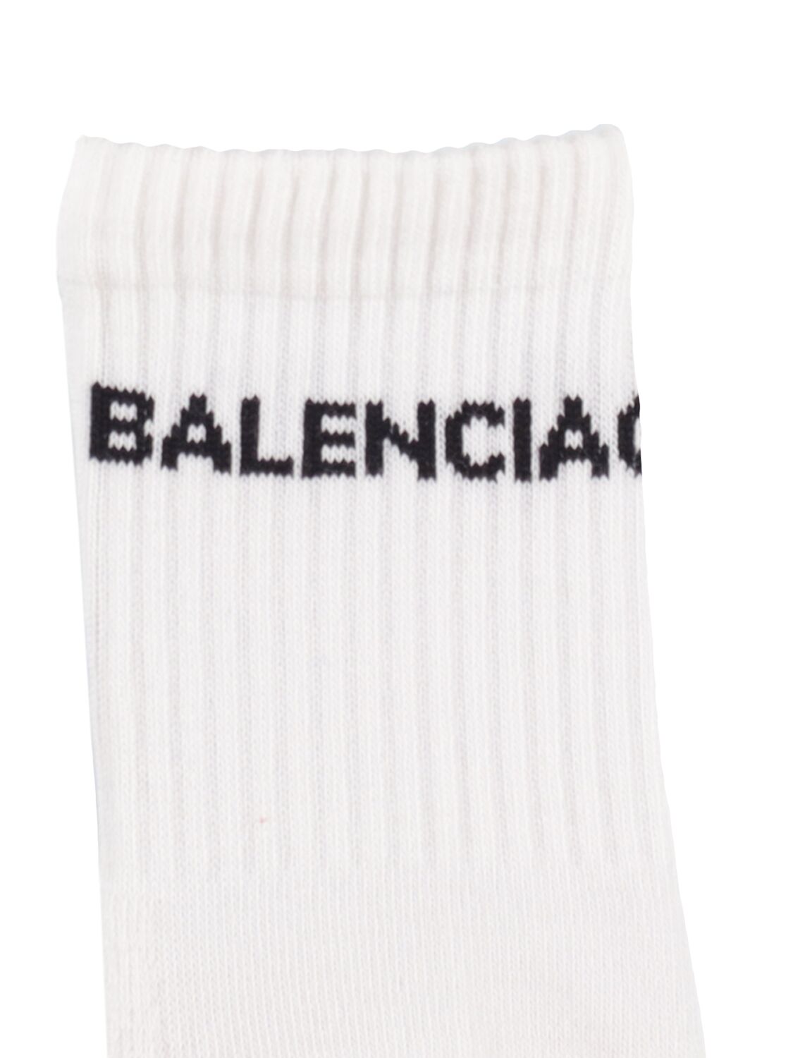 Shop Balenciaga Tennis Socks In White,black