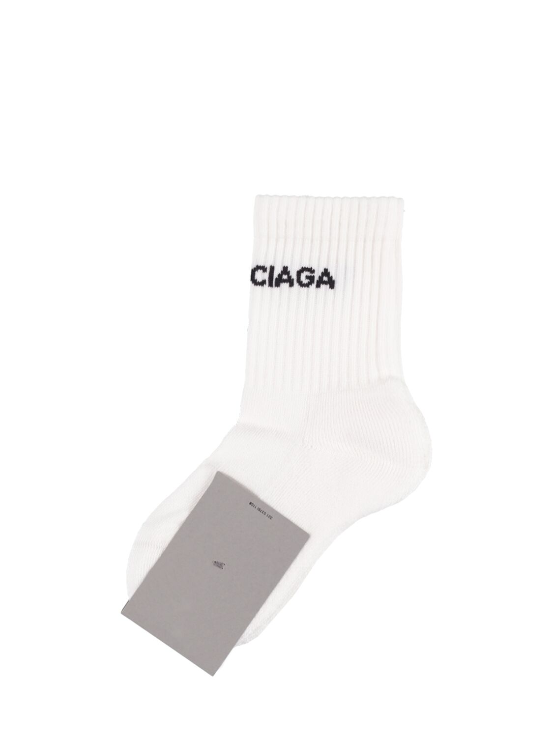 Shop Balenciaga Tennis Socks In White,black